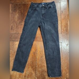 Hollister Women's Black Ultra High‎ Rise Mom Jeans Classic Stretch Size 1R